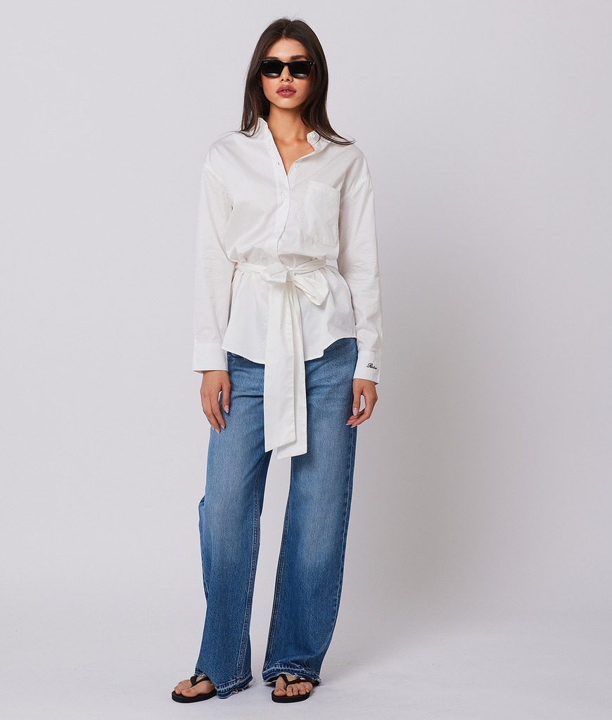 Summer Long Sleeves  Blouse, White