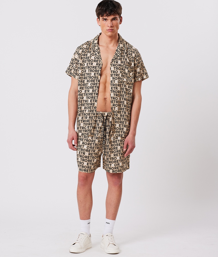Tony Woven Shorts, Beige