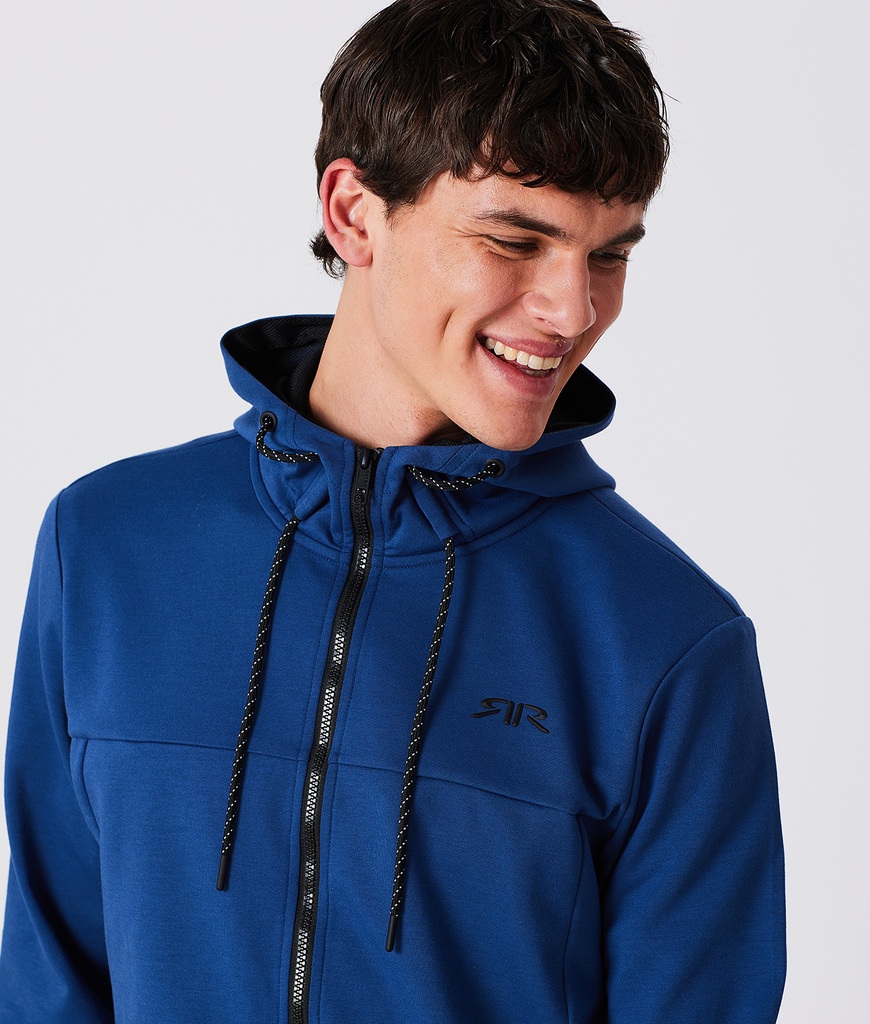 Keith Zip Hoodie Jogging Top, Dark Blue