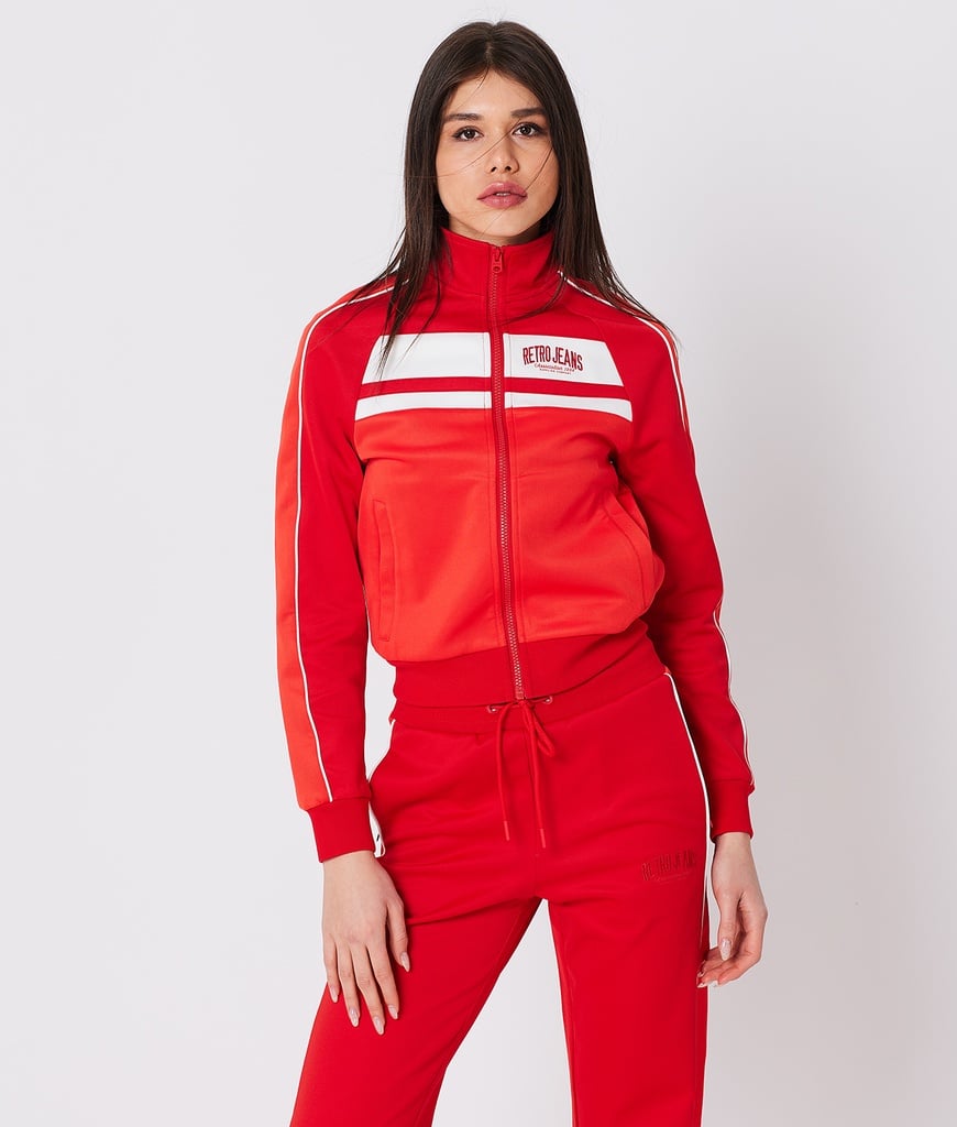 Flo Zipup Jogging Top, Red