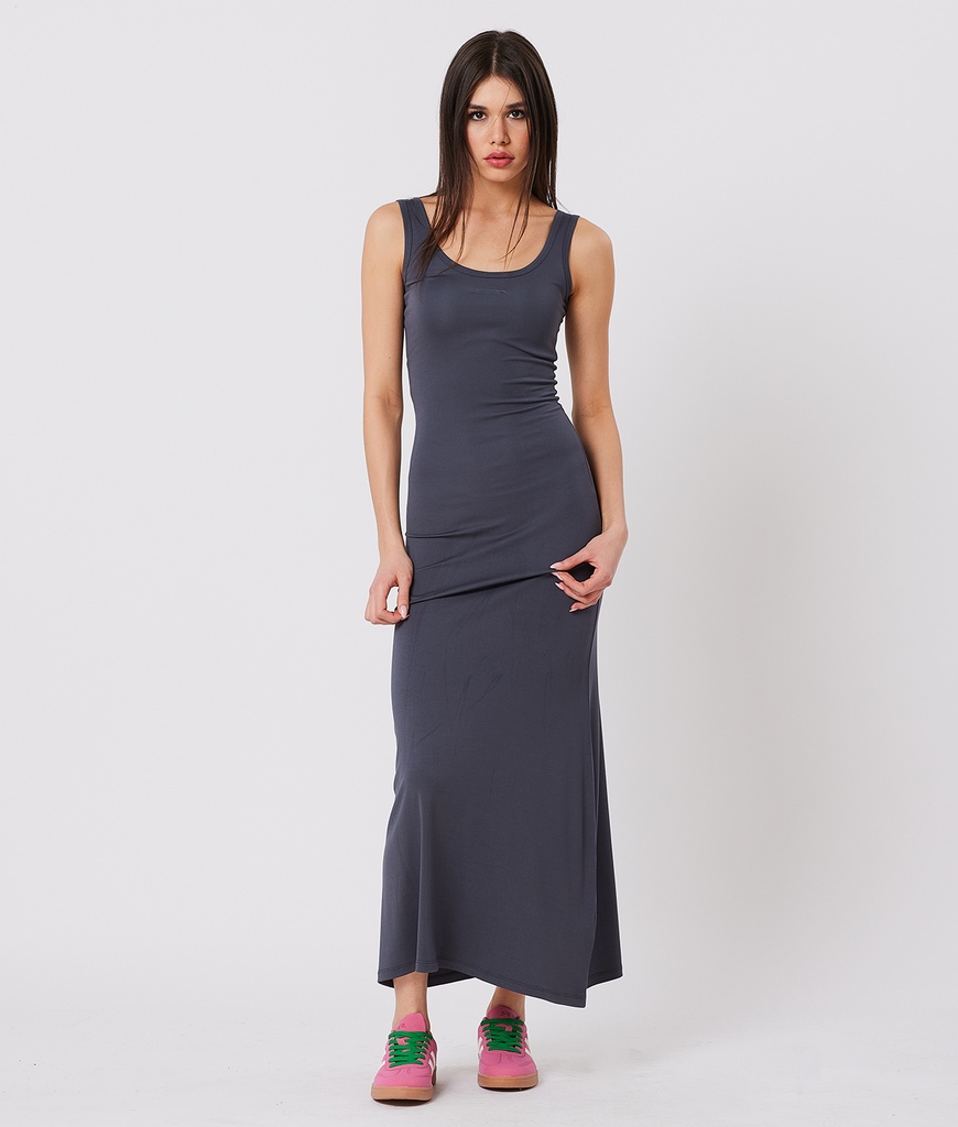 Juno Woven Dress, Anthracite