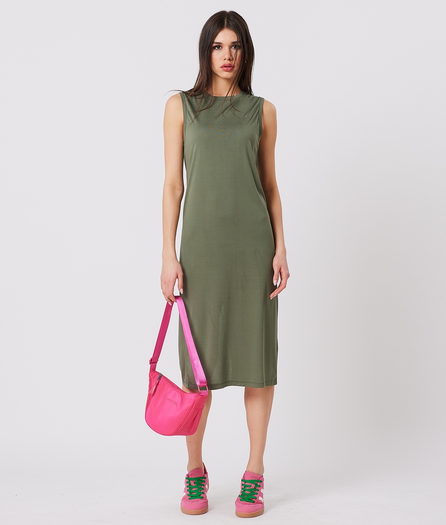 Leonor Woven Dress, Khaki