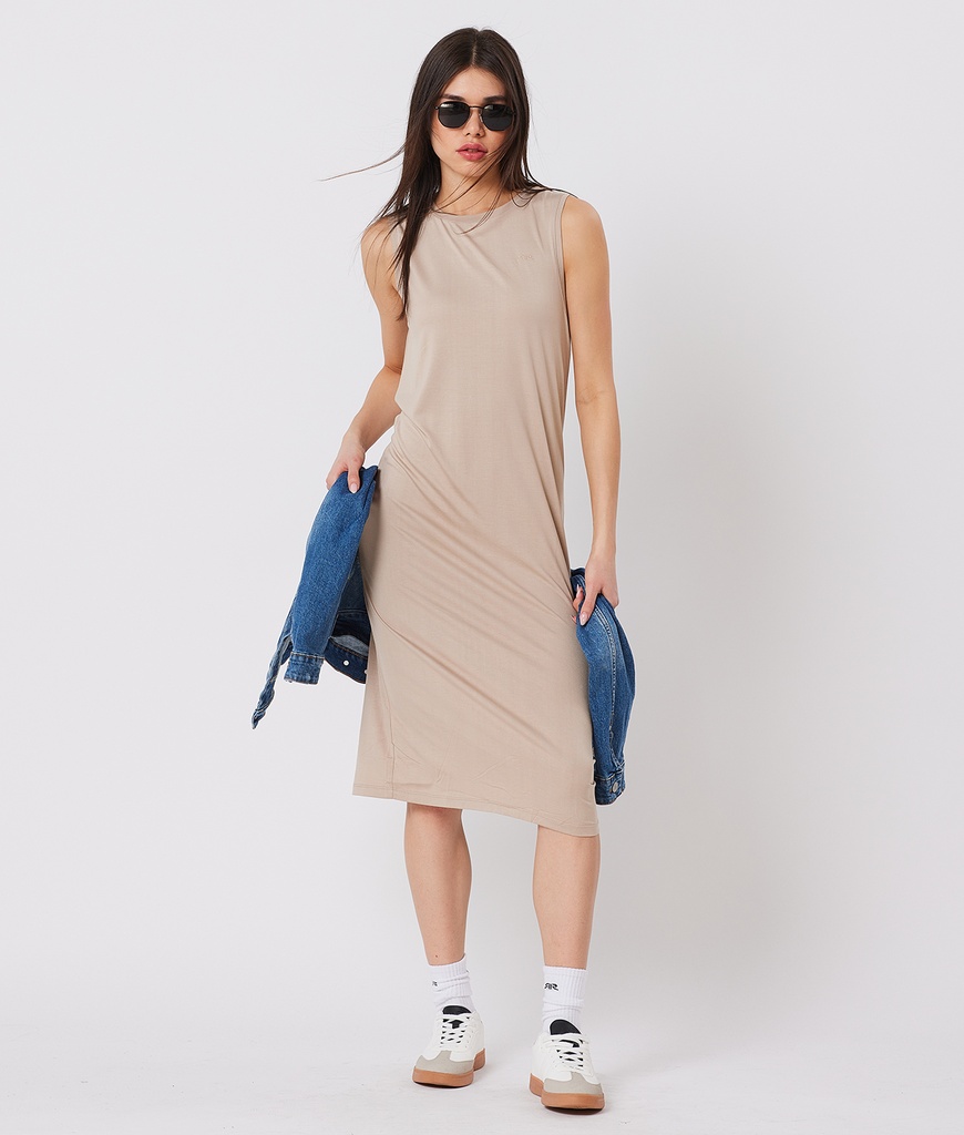 Leonor Woven Dress, Sand
