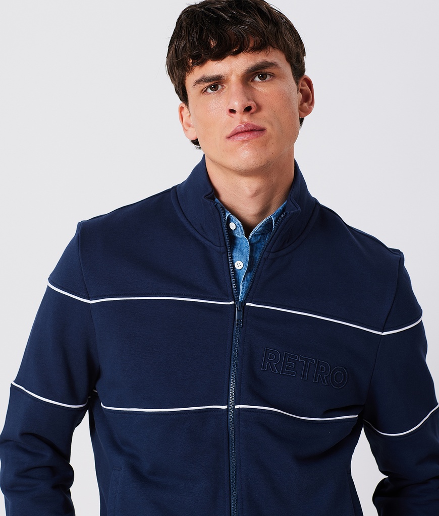 Brad Zip Up Jogging Top, Blue