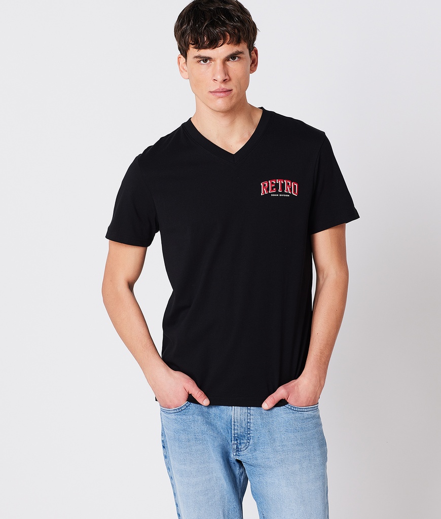Logan V-neck T-Shirt, Anthracite