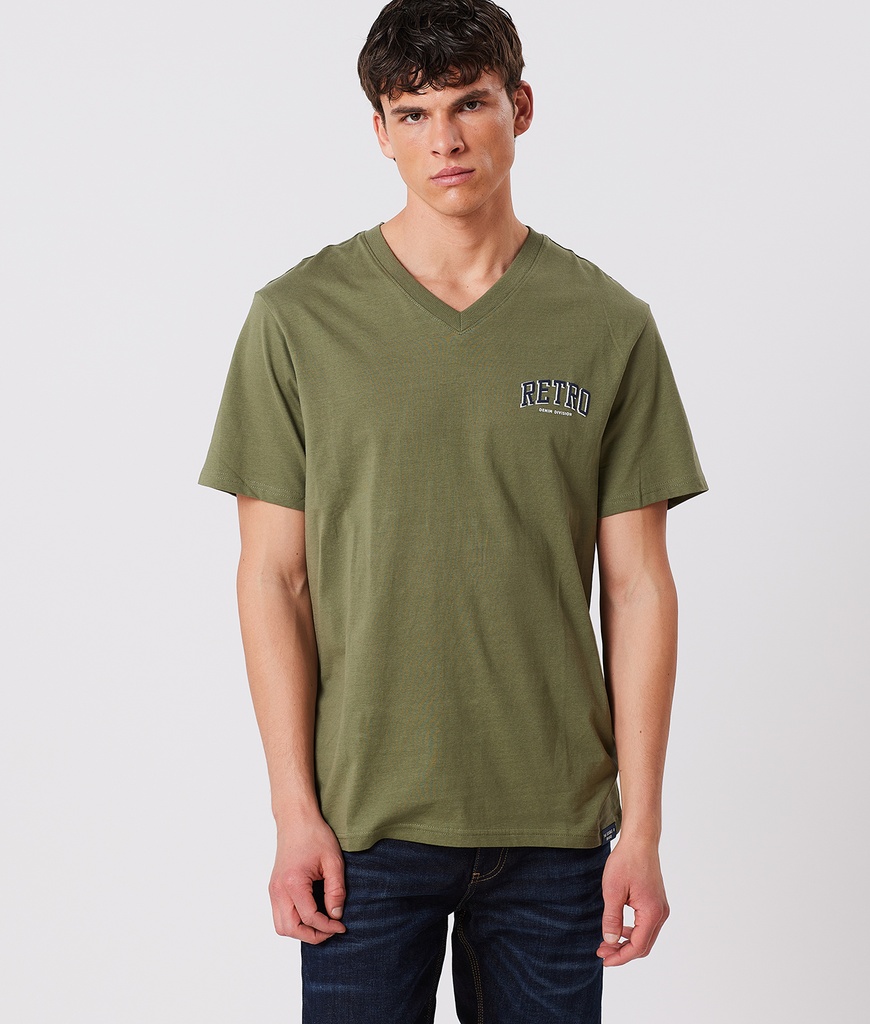 Logan V-neck T-Shirt, Khaki