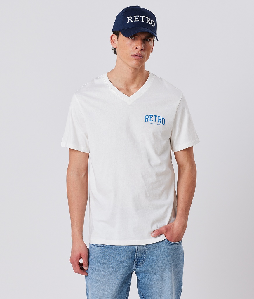 Logan V-neck T-Shirt, Off White