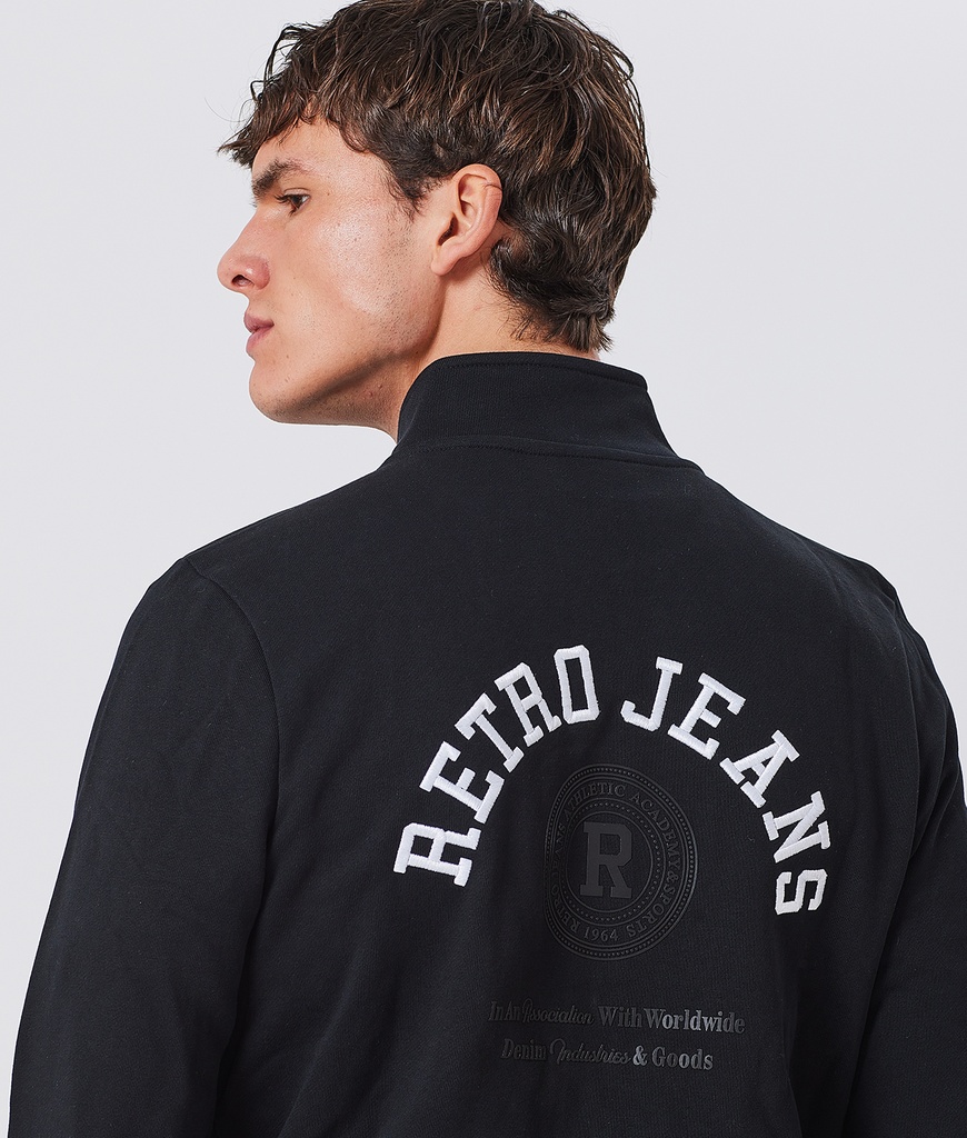 Matt Zip Up Jogging Top, Black