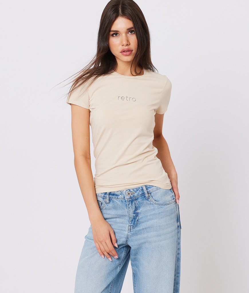 Bella T-Shirt, Beige