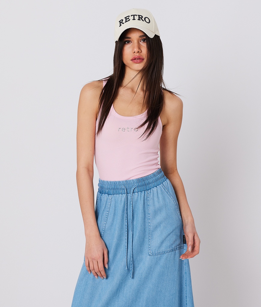 Bella Rib Tank Top, Light Pink