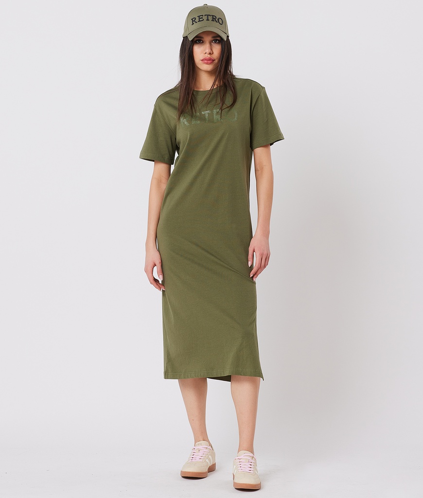 Cleo Woven Dress, Khaki