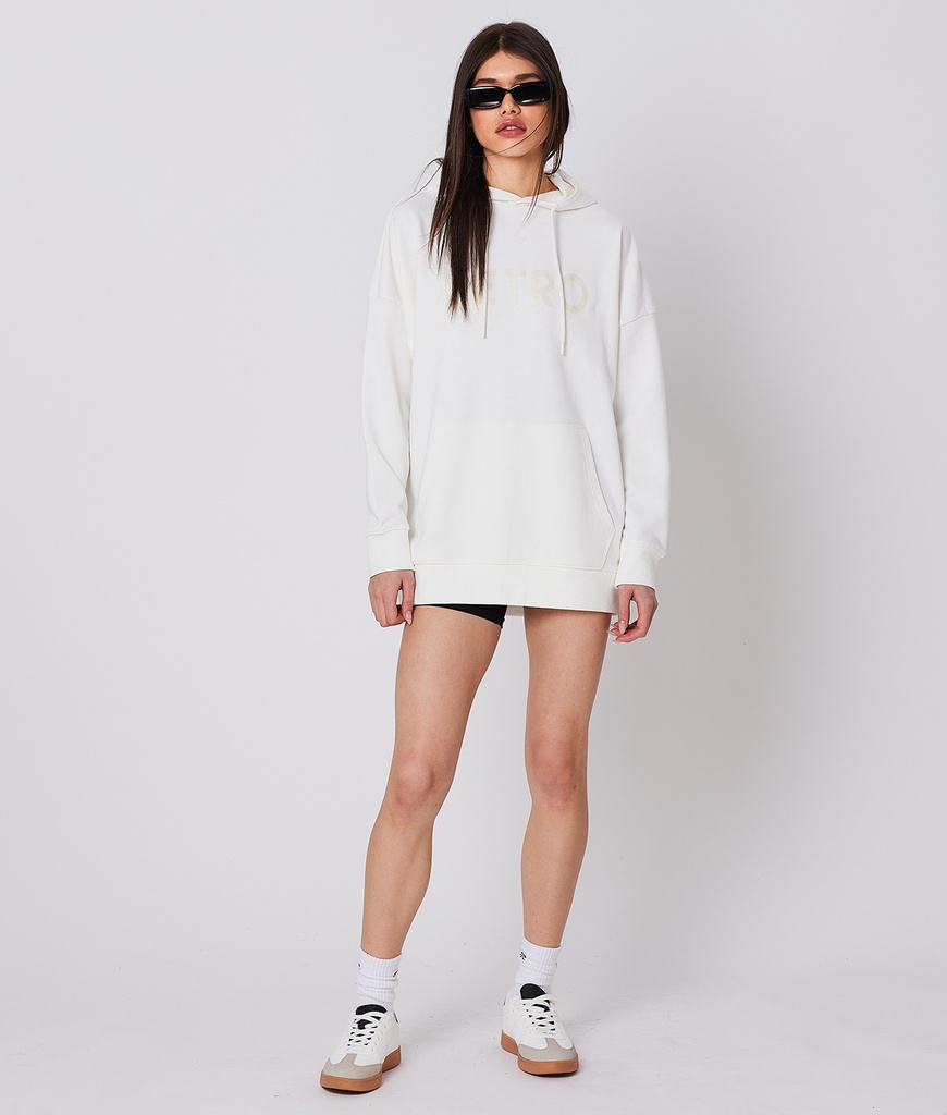 Cleo Hoodie Jogging Top, Off White