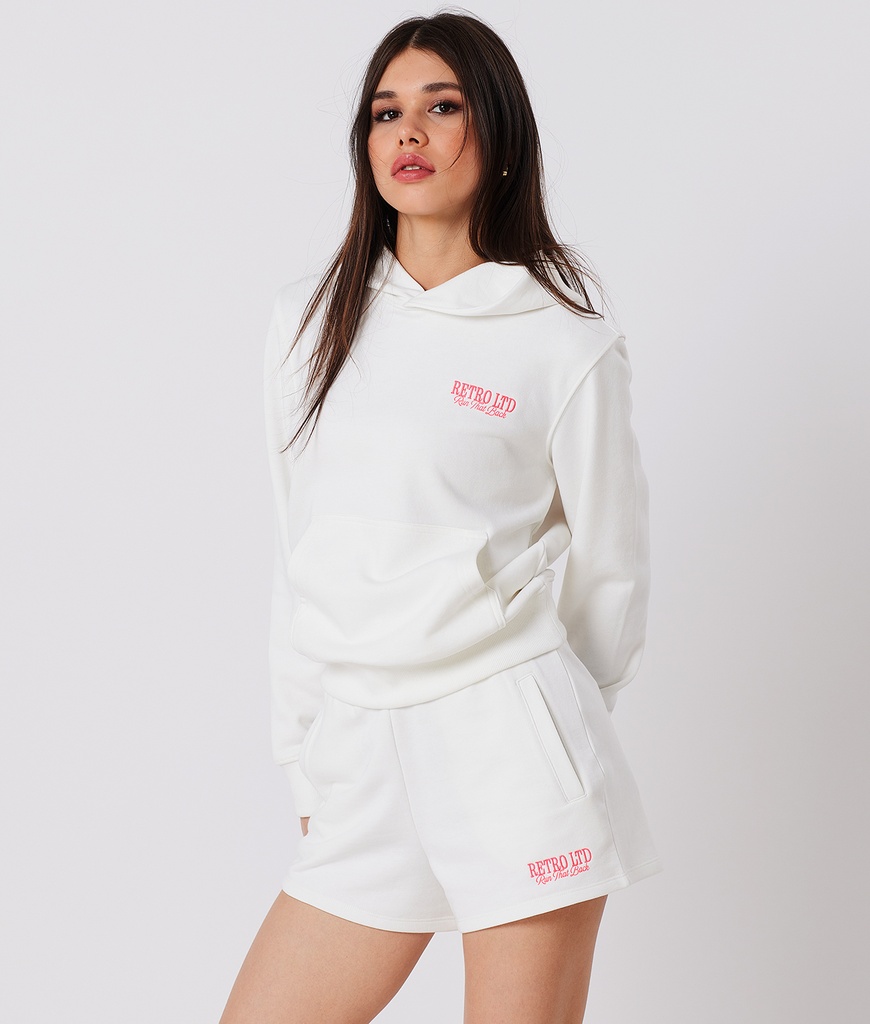 Piper Hoodie Jogging Top, Off White