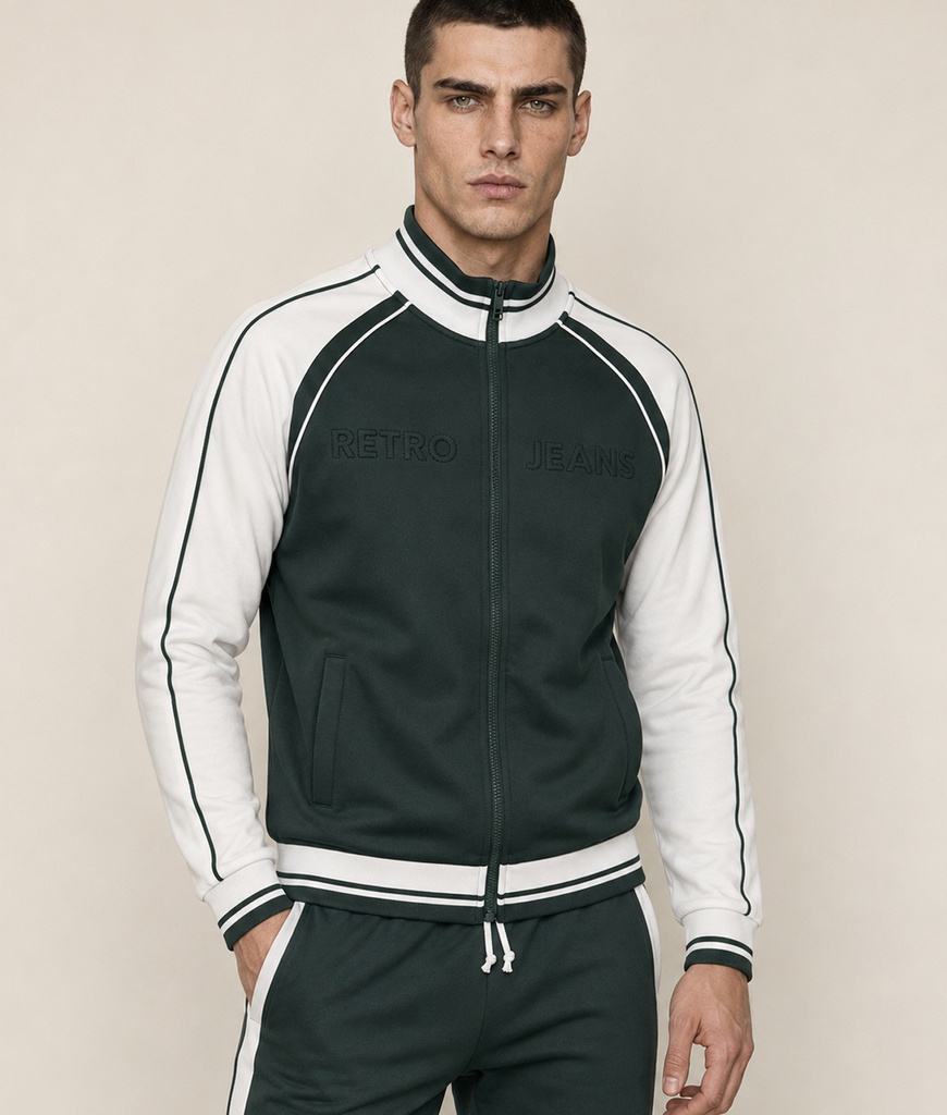 Zayn Zip Up Jogging Top, Green