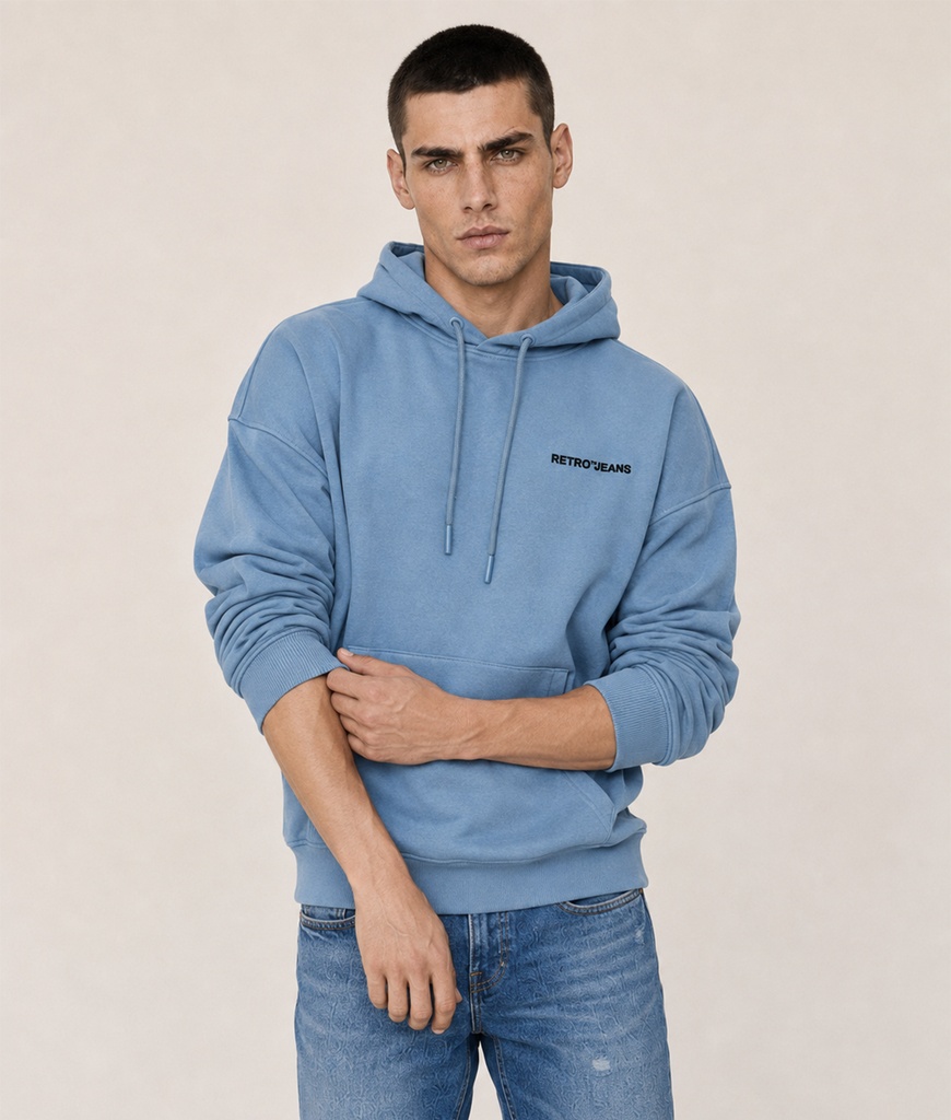 Ken Hoodie Jogging Top, Light Blue