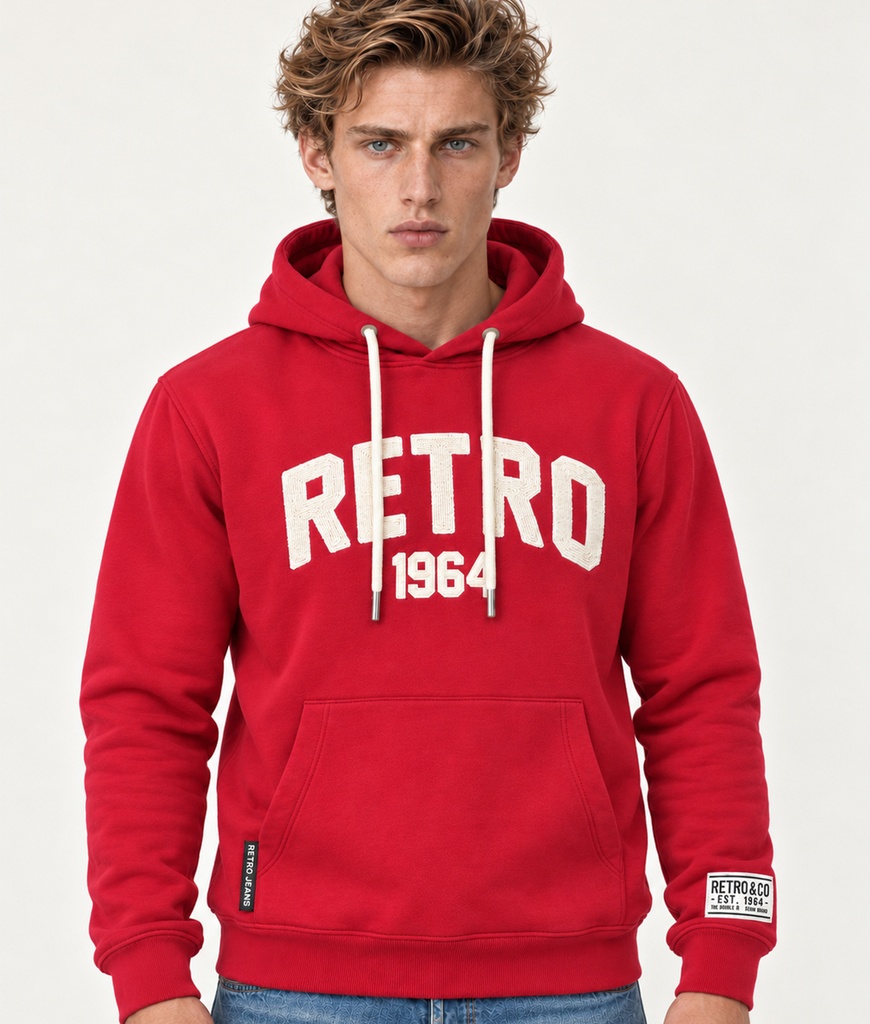 Marc Hoodie Jogging Top, Red