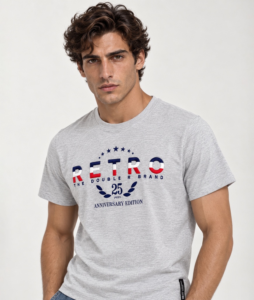 Anniversary M T-Shirt, Grey Melange