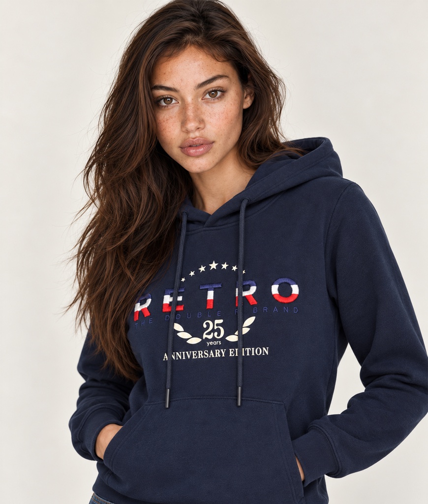 Anniversary W Hoodie Jogging Top, Blue