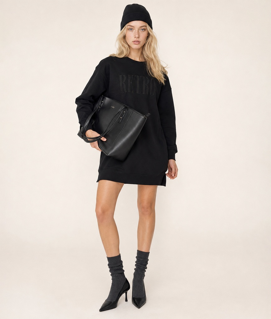 Anastacia Jogging Dress, Black