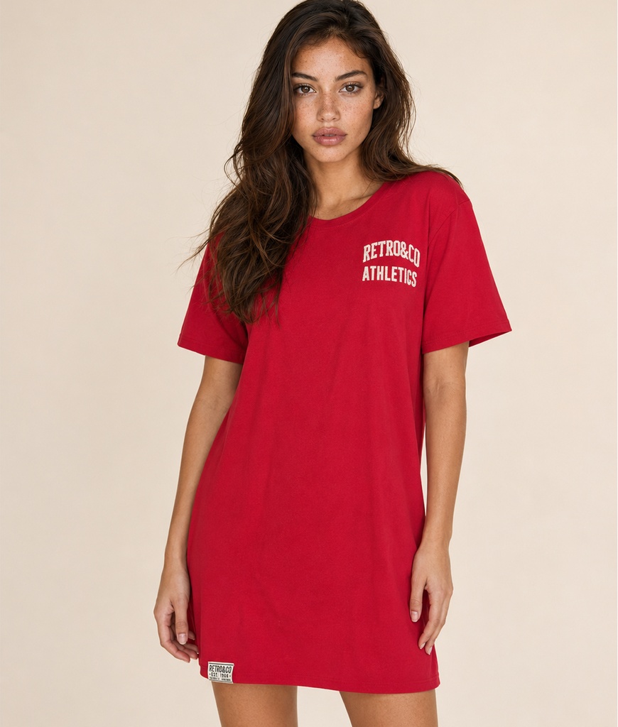 Bunny Jersey Dress, Red