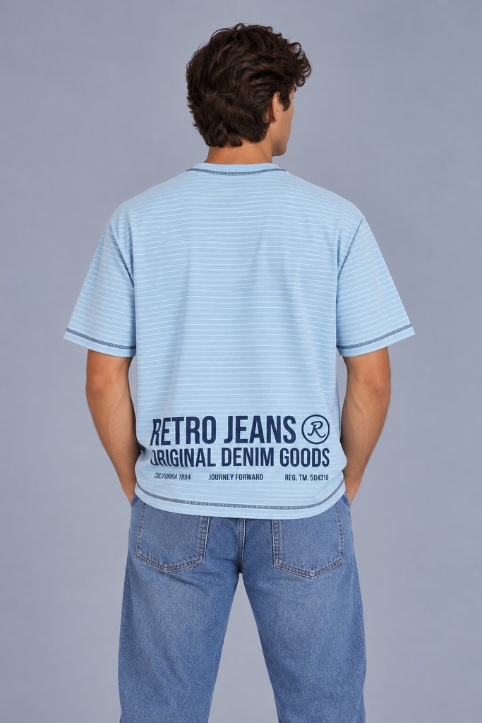 Bradley Loose T-Shirt, Light Blue