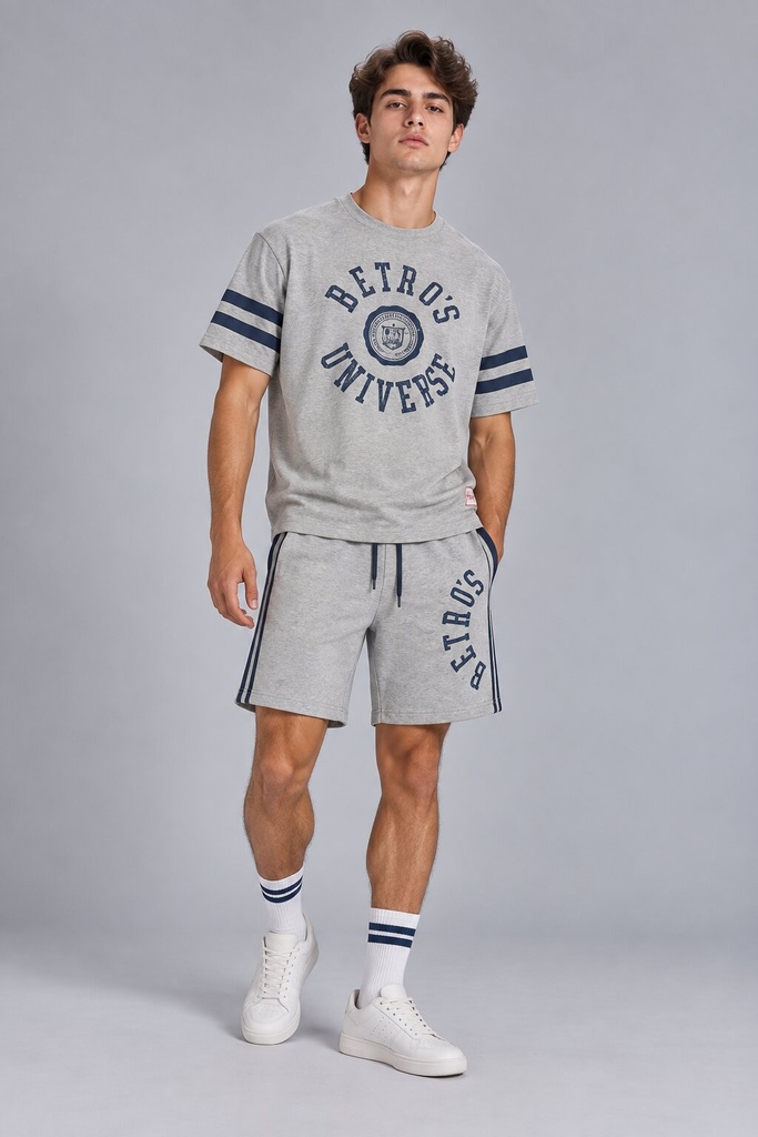 Tiger Jogging Shorts, Grey Melange