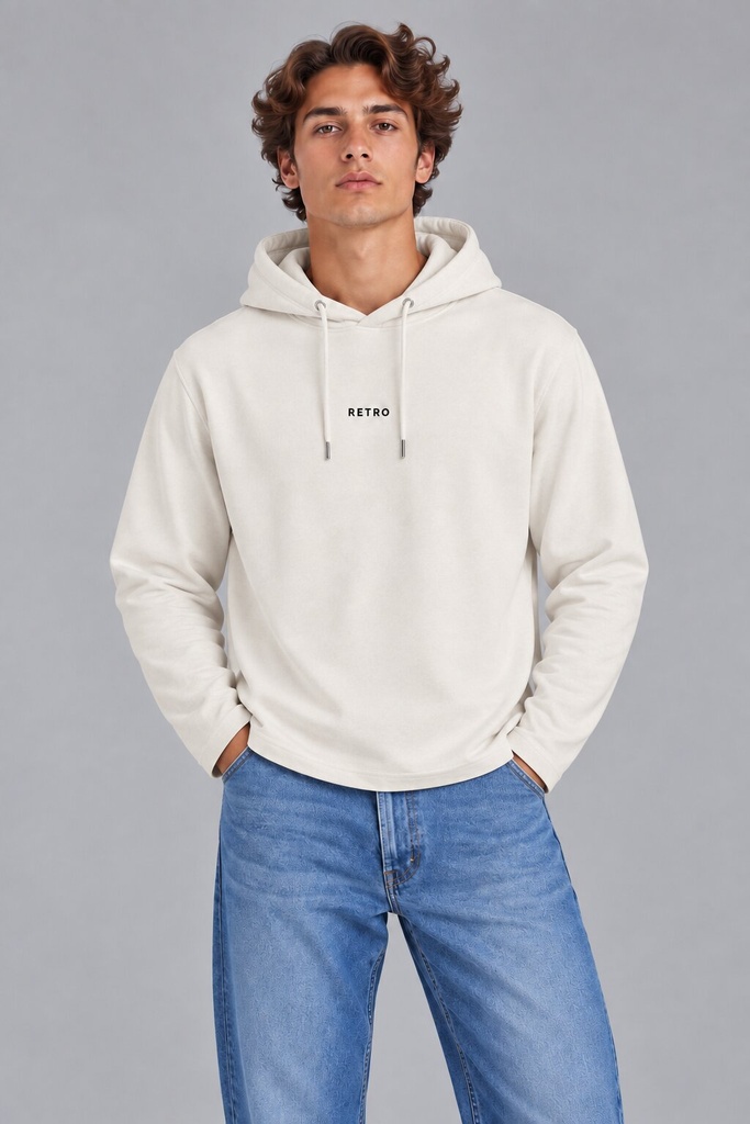 Everett Hoodie Long Sleeves, Off White
