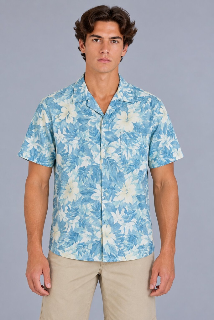 Mirage Short Sleeves Shirt, Light Blue