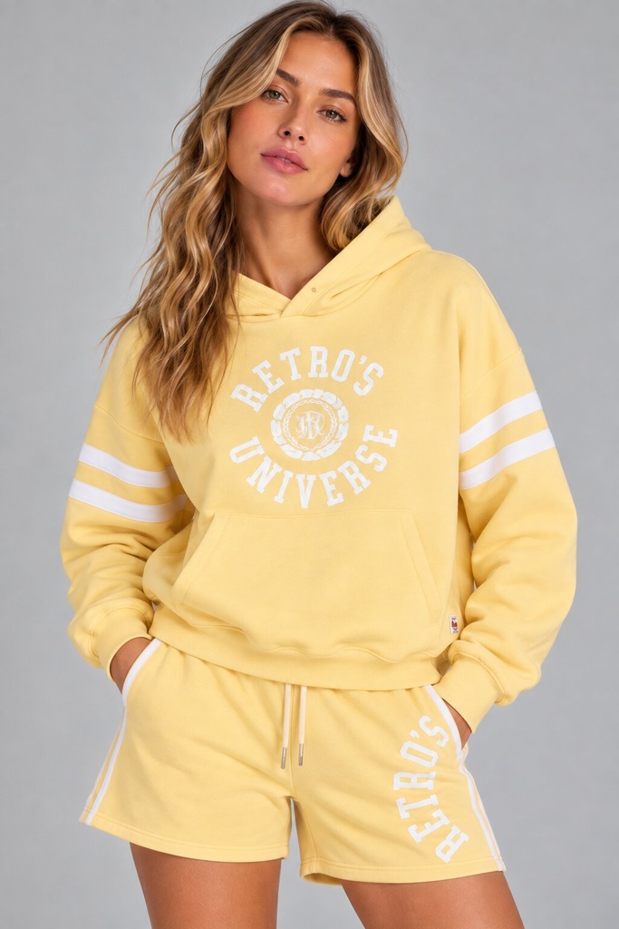 Noelle Hoodie Jogging Top, Yellow