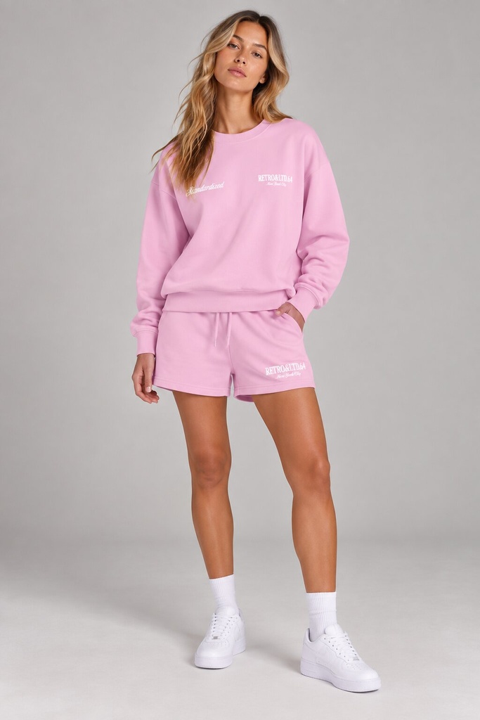 Kylie Jogging Shorts, Light Pink
