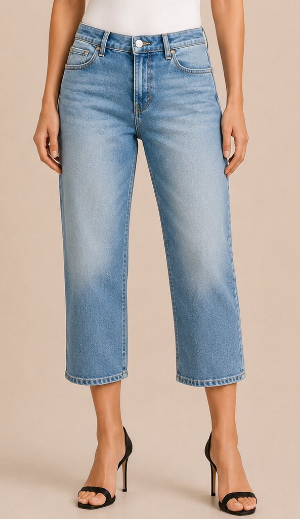 Harper Capri Denim Pants, W0264
