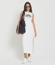 Adelina Midi Jersey Dress, Off White