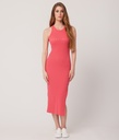 Gwen Tank Midi Jersey Dress, Raspberry