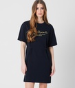 Leona Tunic Jersey Dress, Dark Blue