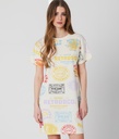 Valentina T-shirt Jersey Dress, Off White