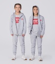 Kid Zipup Jogging Top, Grey Melange