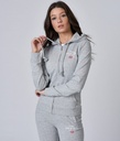 Cathy Out Zip Jogging Top, Grey Melange