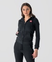 Myanna Zip Jogging Top, Black