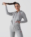 Myanna Zip Jogging Top, Grey Melange