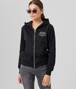 Laurel Zip Hoodie Jogging Top, Black