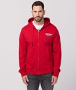 Nikos Zip Hoodie Jogging Top, Red
