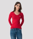Elizabeth Long V Long Sleeves, Red