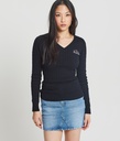 Roseville V Sweater, Black