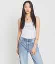 Frances Tank Top, Off White Melange