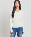Linda V Sweater, Ecru