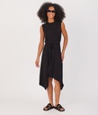 Lilyana Midi Woven Dress, Black