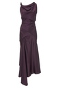 Asymmetric Draped Midi Dress