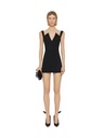 V-collar Mini Dress