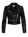 Lth Cropped Biker Leather Jacket