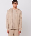 Maxim Zip Hoodie Jogging Top, Beige